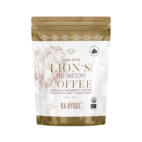 Rå Hygge Lion's Mane Svampkaffe Ekologisk | Hela Bönor
