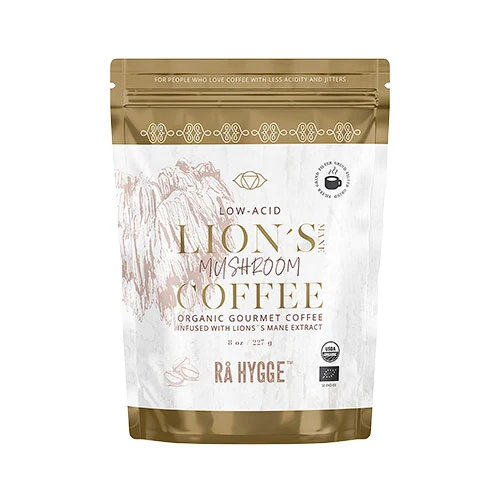 Rå Hygge Lion's Mane Svampkaffe Ekologisk | Finmald till Filterkaffe