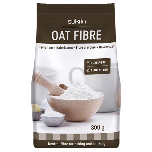 Sukrin Glutenfri Havrefibermjöl, 98% kostfiber | 300 g