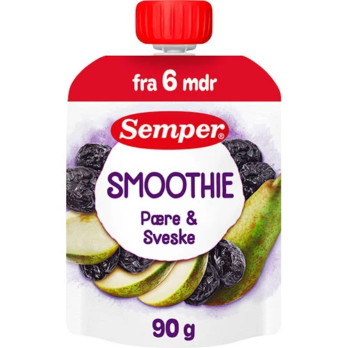 Semper Fruktsmoothie med päron och plommon från 6 mån. | 90 g