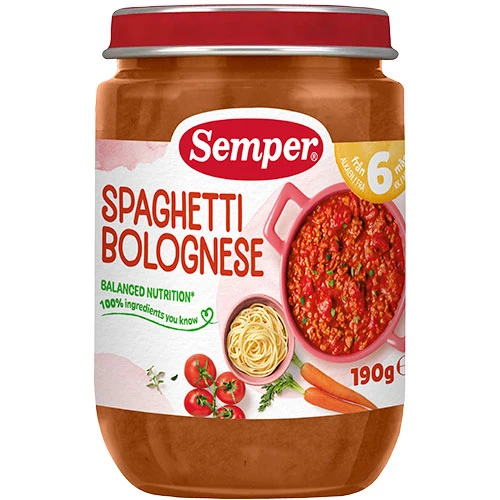 Semper Spaghetti Bolognese från 6 mån. | 190 g