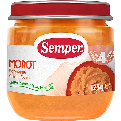 Semper Morotspuré från 4 mån. | 125 g