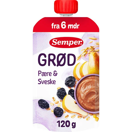 Semper Gröt med päron och plommon från 6 mån. | 120 g