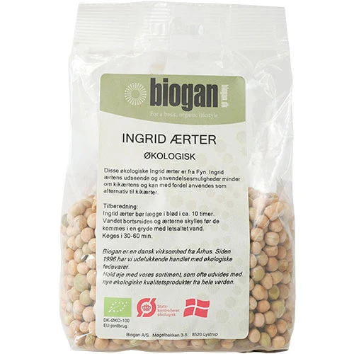 Biogan Ingrid ärter Ekologisk | 500 g