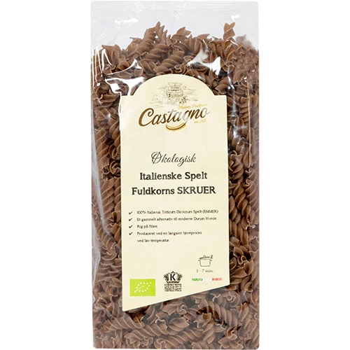 Castagno Fullkornsdinkel Skruvar Ekologisk | 500 g