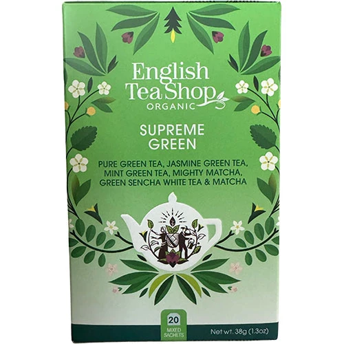 English Tea Shop Supreme Grönt Te, Ekologisk | 20 påsar
