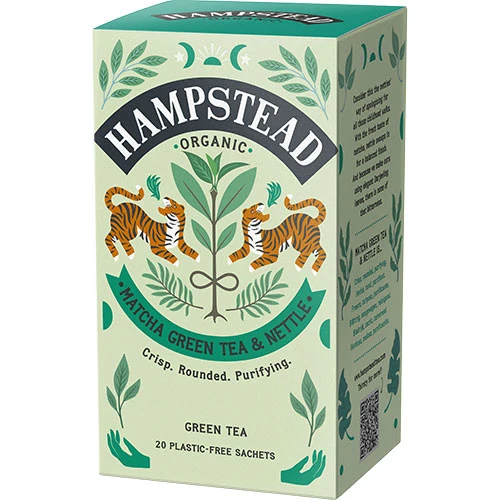 Hampstead Tea Matcha Green Tea & Nettle Eko. | 20 påsar