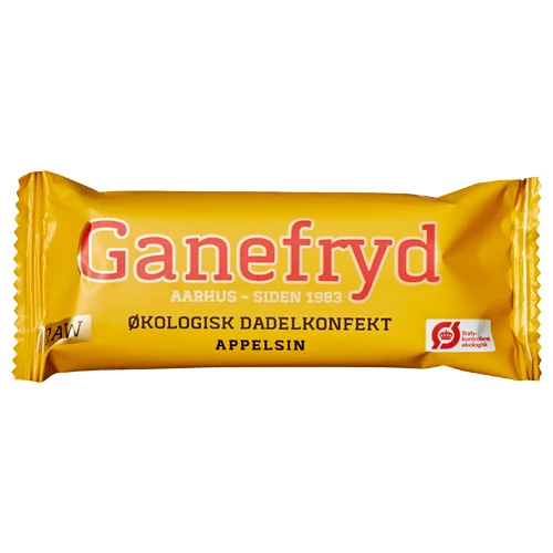 Ganefryd Rawbar Daddekonfekt Ekologisk | Apelsin