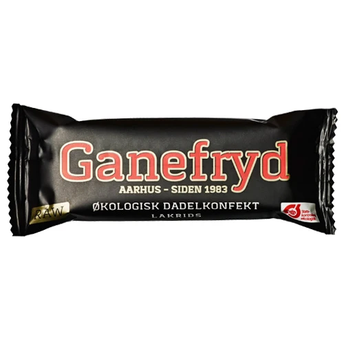Ganefryd Rawbar Daddekonfekt Ekologisk | Lakrits
