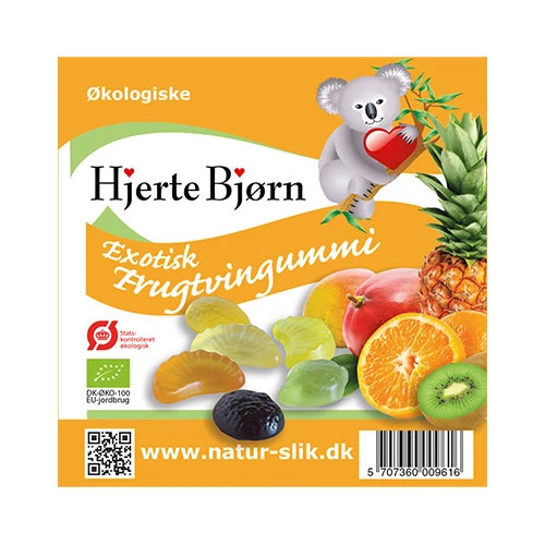 Hjerte Bjørn Fruktvingummi Exotisk Ekologisk | 100 g