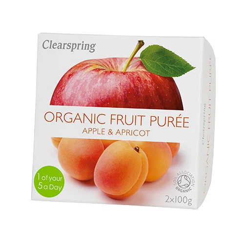 Clearspring Fruktpuré Ekologisk 200 g | Äpple och Aprikos