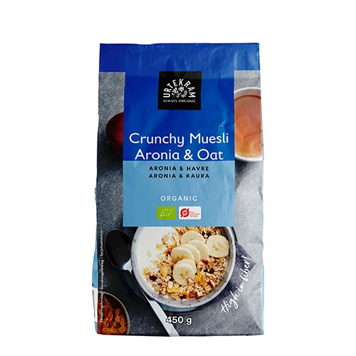 Urtekram Crunchy Müsli Aronia & Havre Ekologisk | 450 g