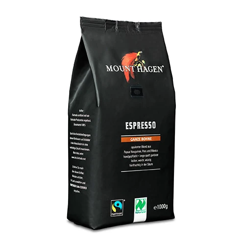 Mount Hagen Kaffebönor Espresso Ekologisk | 1 kg