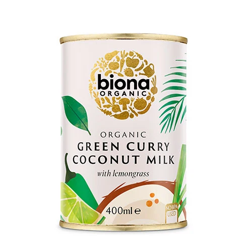 Biona Organic Kokosmjölk Grön Curry med Citrongräs Ekologisk | 400 g
