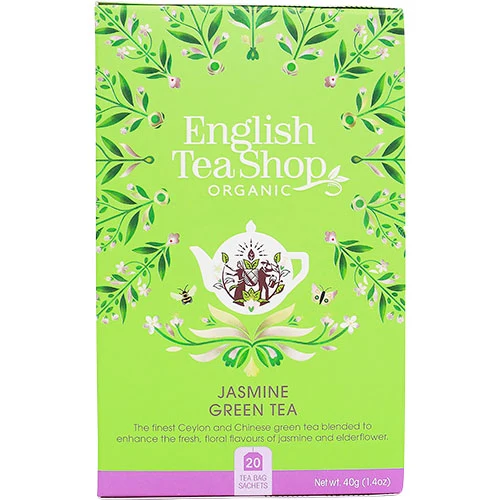 English Tea Shop Jasmine Green Tea Ekologisk | 20 påsar