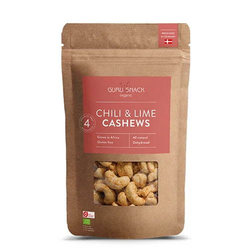 Guru Snack Cashews Chili & Lime Ekologisk | 100 g
