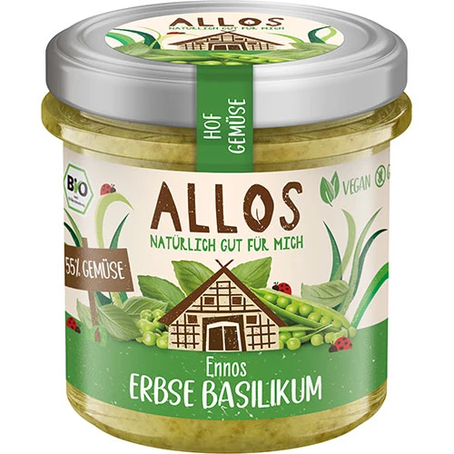 Allos Pålägg Ärtor & Basilika Ekologisk | 135 g
