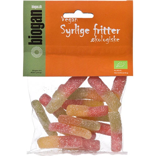 Biogan Syrliga Vingummin Utan Gelatin Ekologisk | 75 g