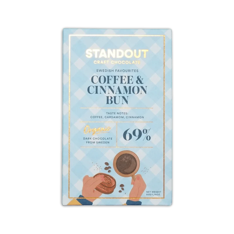 Standout Chocolate Swedish Fika with Coffee and Cinnamon 69%