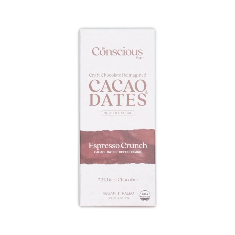 The Conscious Bar Dark Espresso Crunch 72%