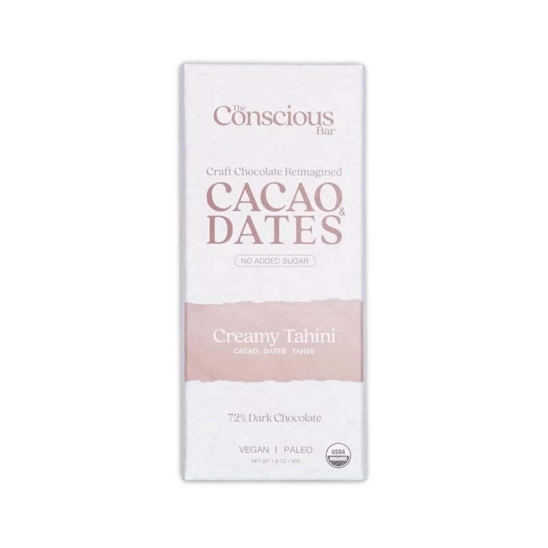 The Conscious Bar Dark Creamy Tahini 72%