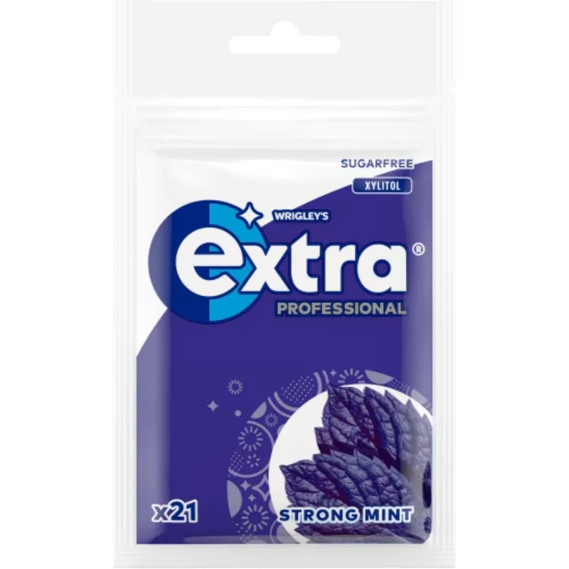 Wrigley's Extra Professional Strong Mint Tuggummi - Chewing Gum with an Strong Mint flavor 29g