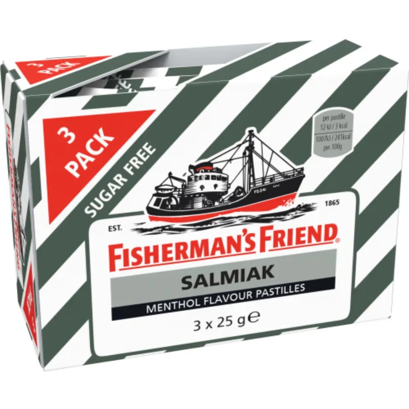 Fisherman's Friend Salmiak Halstablett - Salmiak Lozenges 3p/25g