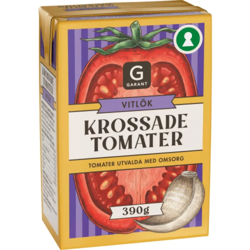 Garant Krossade Tomater Vitlök - Crushed Tomatoes with Garlic 390g