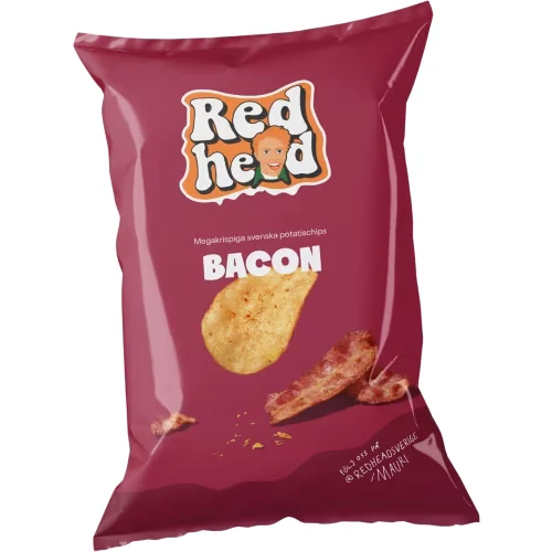 Bacon Mega Crispy Potato Chips Redhead 150g