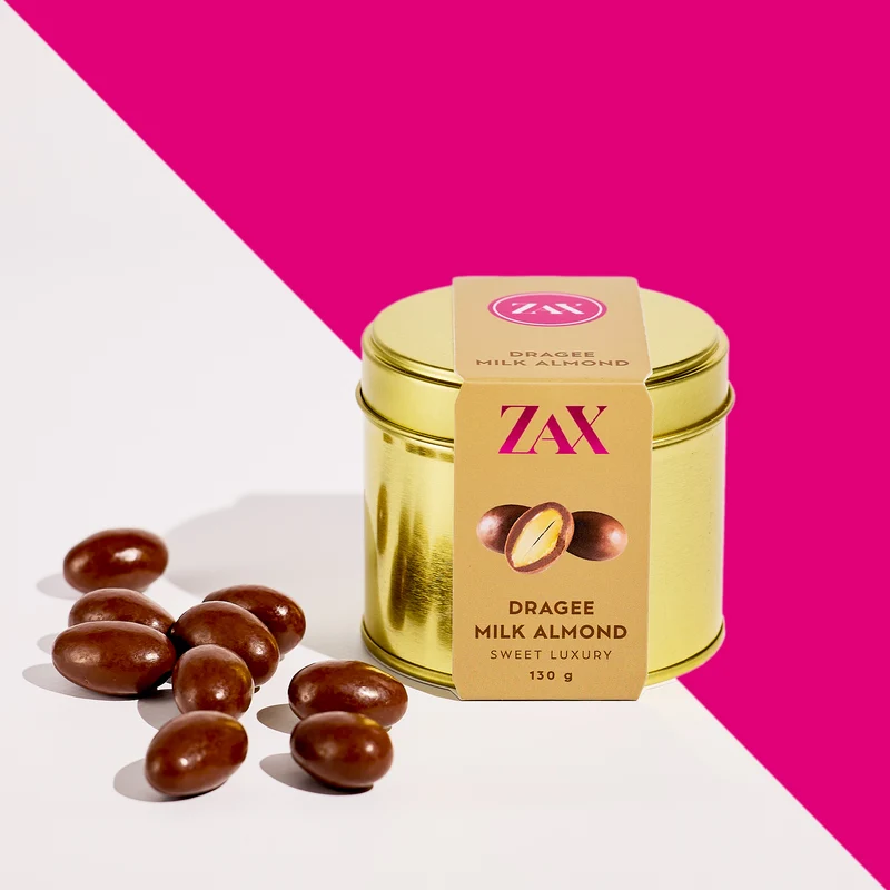 DRAGEE MILK ALMOND - manduladrazsé tejcsokoládéban