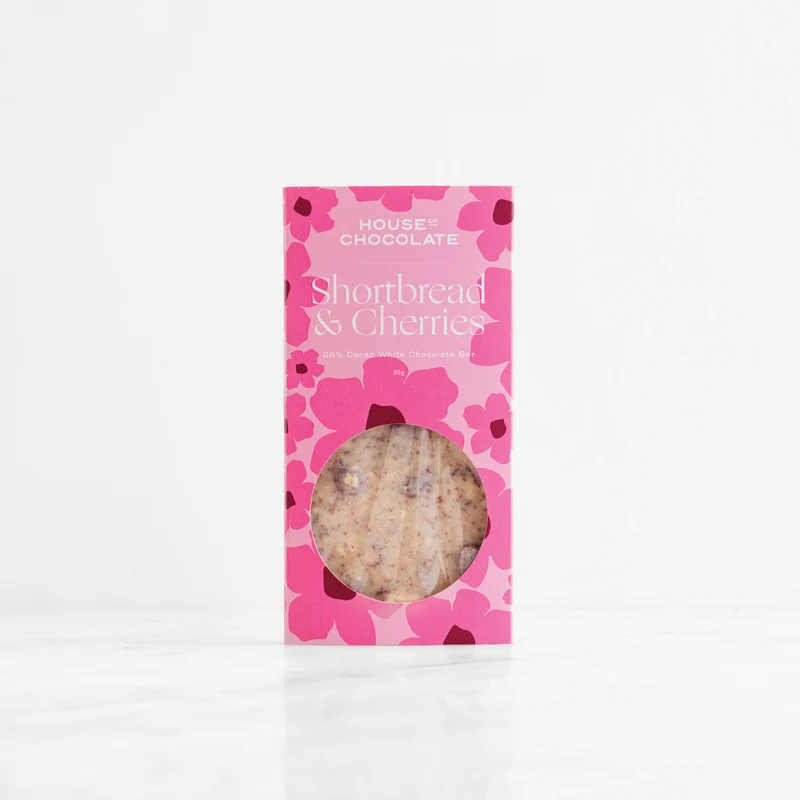 Vanilla Shortbread & Cherries White Chocolate Bar