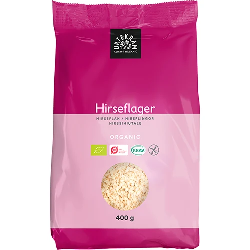 Urtekram Hirsflingor Ekologisk | 400 g
