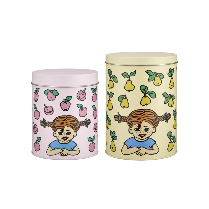 PIPPI Plåtburkar Frukter 2 Set