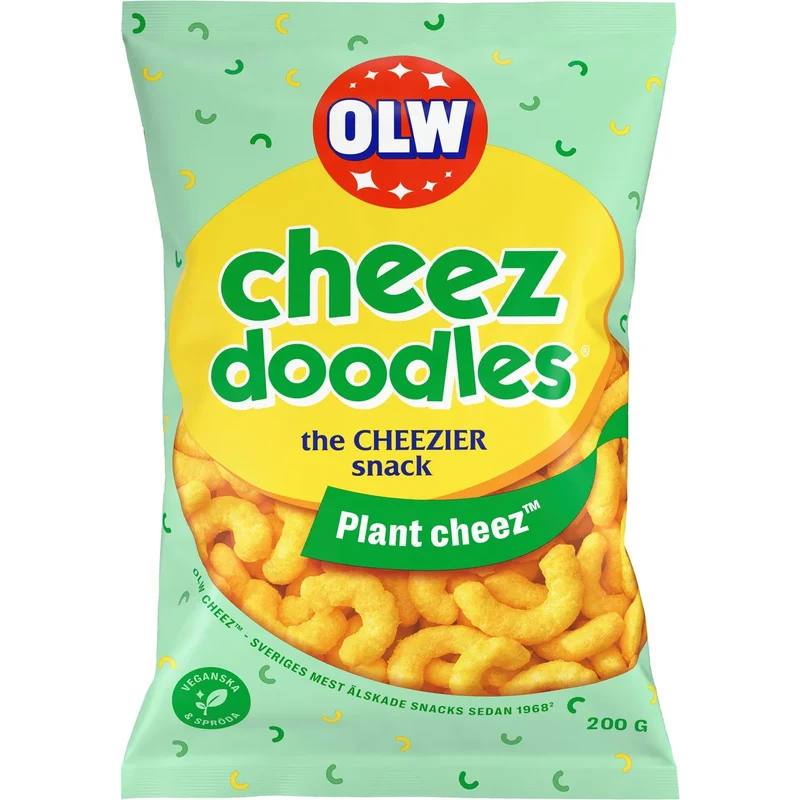 OLW Ostbågar Plant Cheez Vegan – Vegan Cheese Puffs 200g