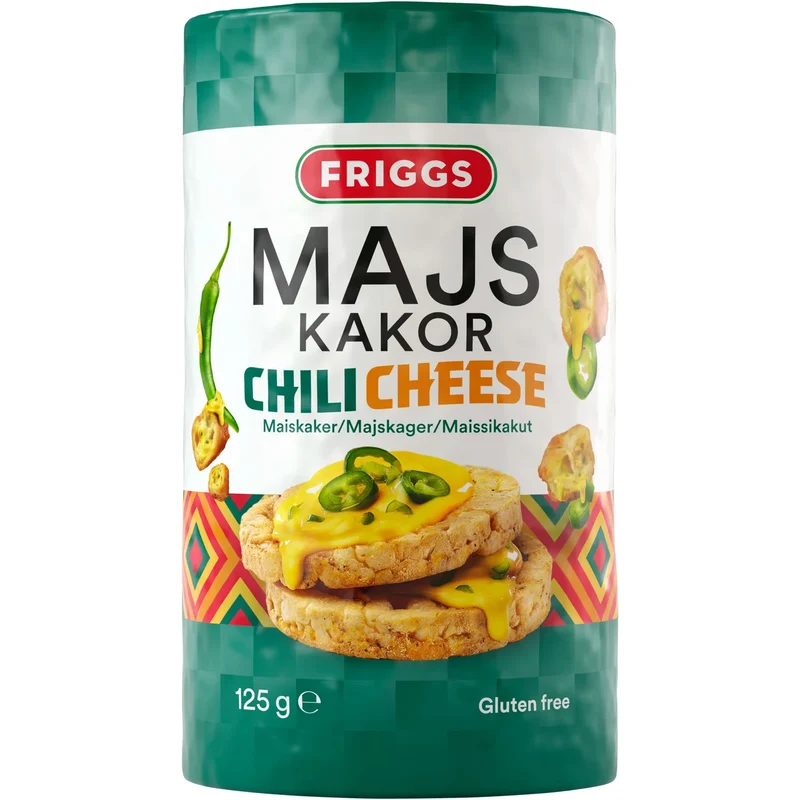 Friggs Majskaka Chilicheese – Corn Cakes Chili Cheese 125g