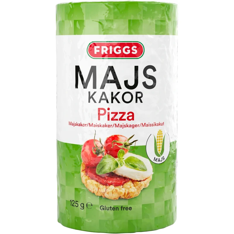 Friggs Majskakor Pizza – Corn Cakes Pizza Flavor 125g