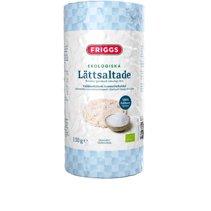 Friggs Riskakor Lättsaltade Ekologisk - Crispy Wholegrain Rice Cakes 130g