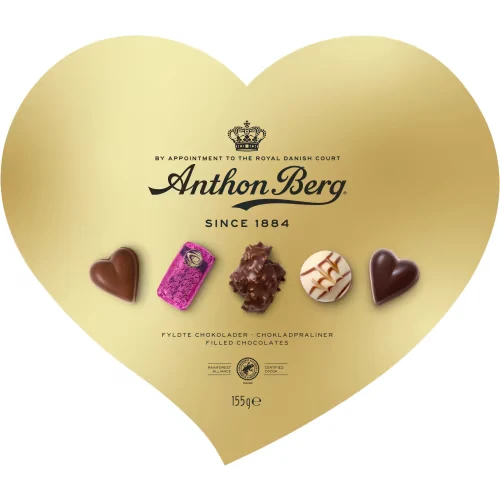 Guldask Hjärta Chokladpraliner - Chocolate Hearts 155g