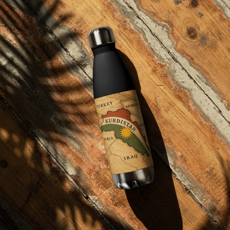 Kurdistan Map Bottle – Kurdish Heritage Drinkware