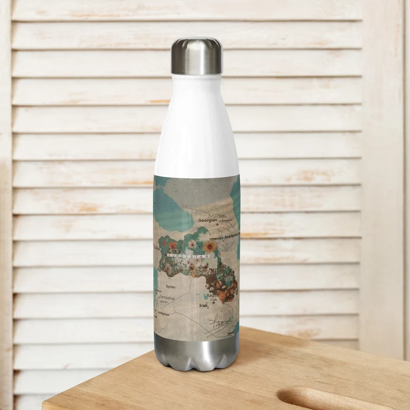 Kurdistan Map Water Bottle – Kurdish Culture Bottle