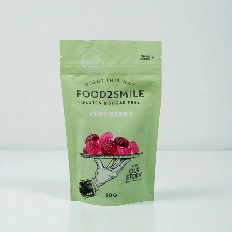 Food2Smile - Sockerfri godisbärsmak | Very Berry 90 gram