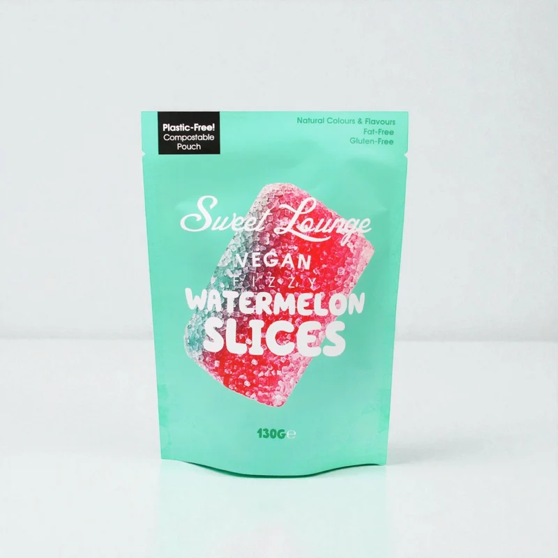 Sweet Lounge - Vegan Fizzy Vattenmelon Skivor (plastfria) 130g