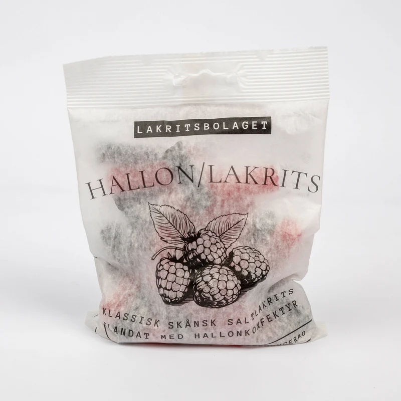 Lakritsbolaget – Premium Svensk Hallon/Lakrits Godis