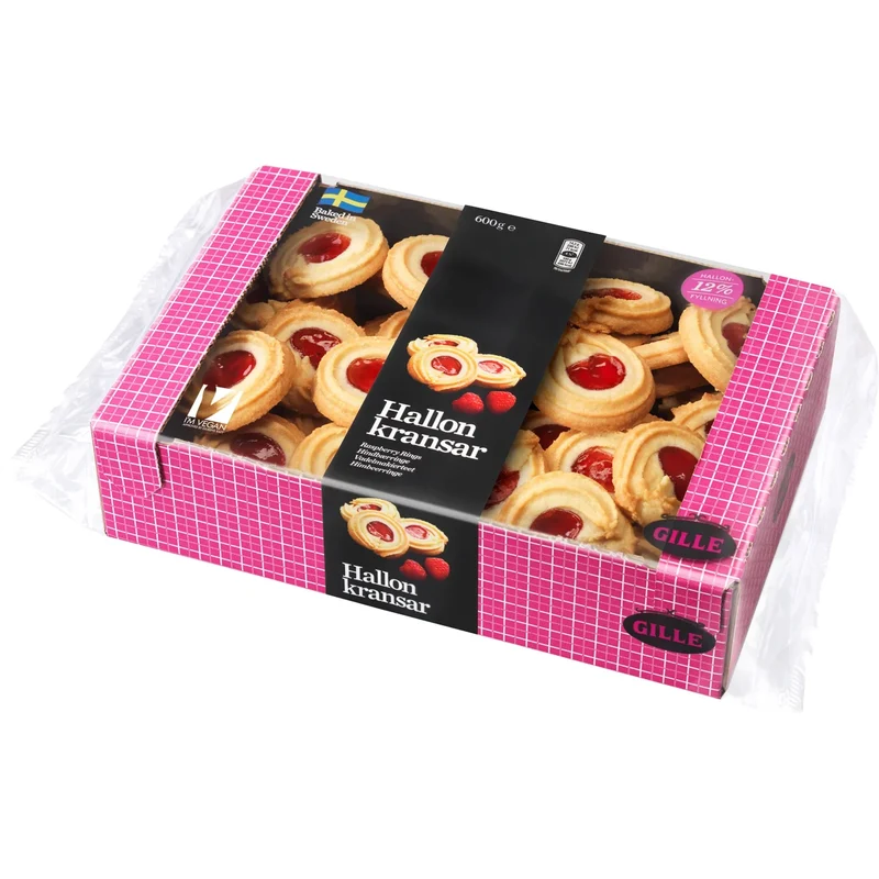 Gille Hallonkransar – Raspberry Cookies 600g
