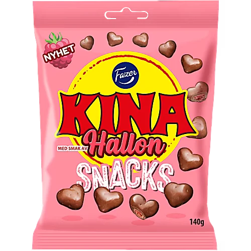 Fazer Kina Hallon - Crunchy Corn Puffs Coated in Chocolate 140g