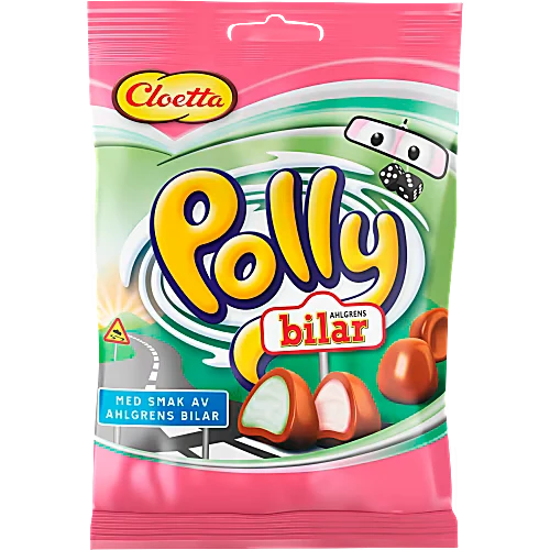 Cloetta Polly Bilar - Foam Candies Coated in Smooth Chocolate 150g