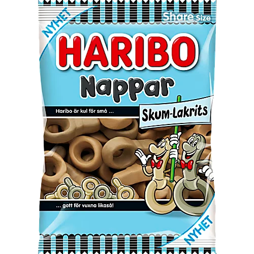 Haribo Nappar Skum Lakrits - Foam Pacifiers 120g