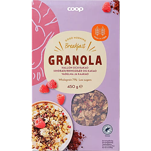 Coop Granola Hallon & Kakao - Granola 450g