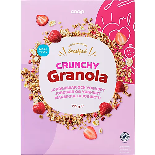 Coop Crunchy Jordgubbar & Yoghurt - Granola 725g