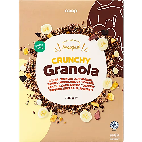 Coop Crunchy Granola Banan Choklad & Yoghurt - Granola 700g
